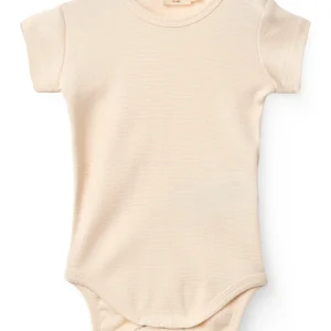 Stribet Modal Rib SS Body - Dusty Rose Stripe