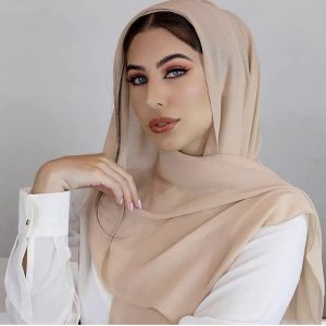 Fashion Shawls Big Size Women Bubble Chiffon Printed Hijab