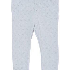 Hjerte Pointelle leggings - Dusty Blue