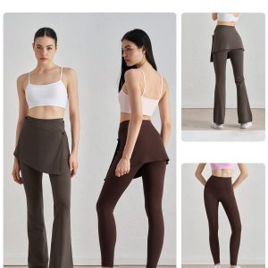 One Piece Hip Covering And Anti Glare Yoga Fitness Dance Short Skirt
