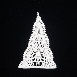 Triangle Pattern Floral Decor Lace Trim