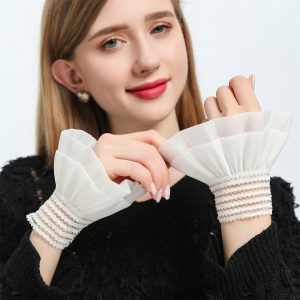 Women’s Fabric Bell Shaped Decorative False Sleeve Cuffs